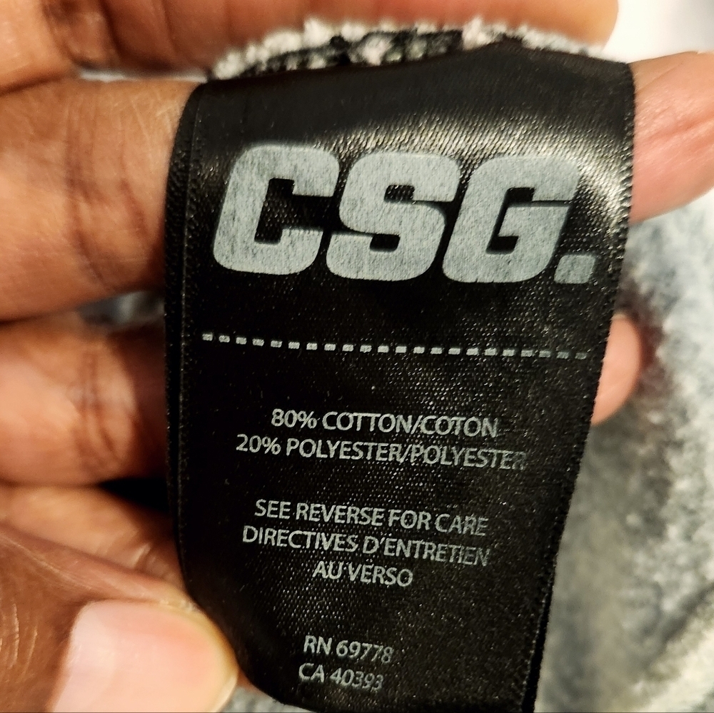 CSG | Women's Tie-Dye Hoodie Sweatshirt Black, Gray and White (Size Large) - Picture 4 of 16